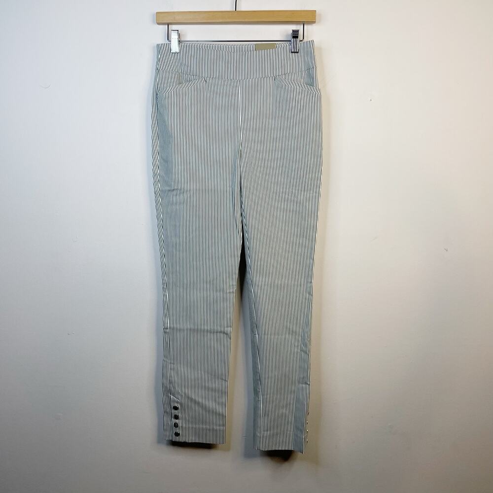Chicos Perfect Stretch Josie Slim Ankle Stripe Pants Classic Preppy 00 4 new Nwt